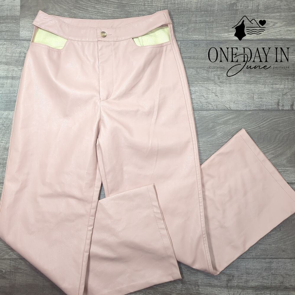 Bailey Rose Fortunate One Faux Leather Pants Size L